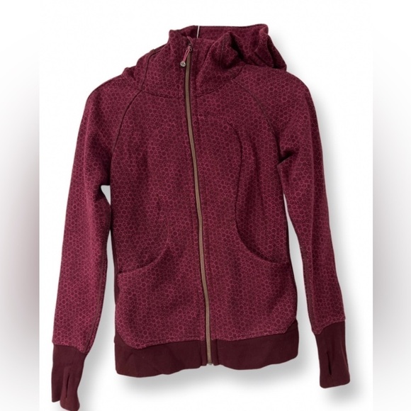 Lululemon scuba hoodie maroon size 4 - Picture 3 of 11